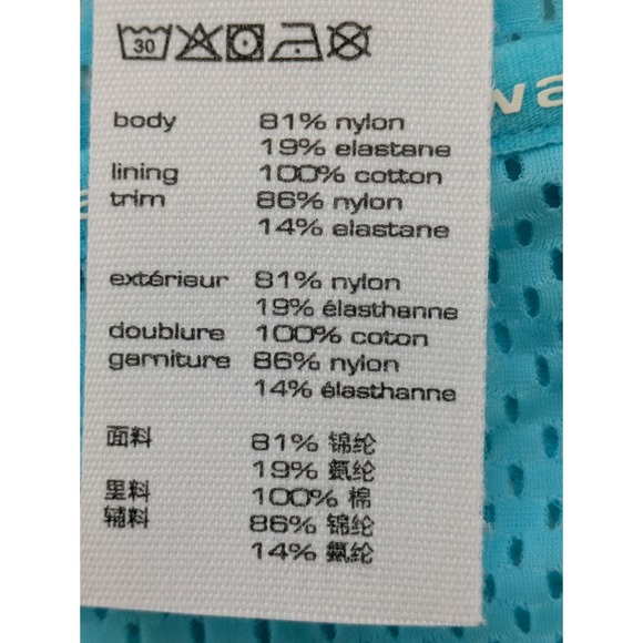 Alexander Wang Logo Elastic Binding Boyshorts Mesh Womens Medium Aqua Blue NWT - Picture 8 of 8